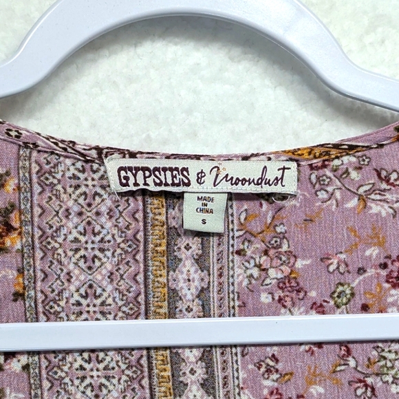 Gypsies & Moondust Boho Floral Print Belle Sleeve Longline Open Kimono Duster - Picture 3 of 12